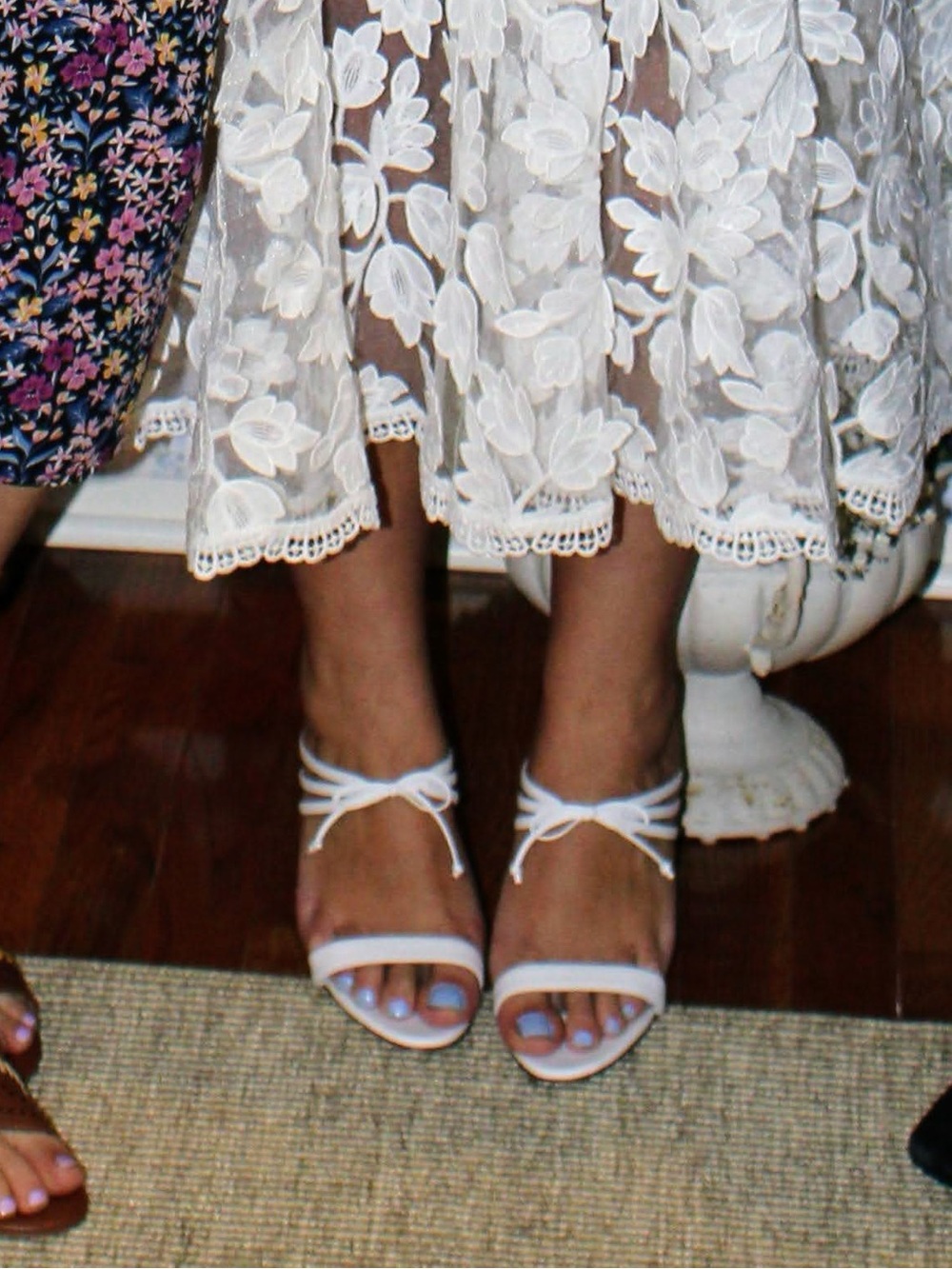 Manolo Blahnik White Leather Lace-Up High Heel Sandal - Picture 4 of 4